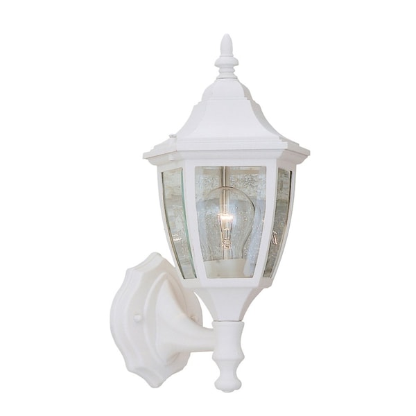 Designers Fountain Waterbury 1425 in 1Light White Outdoor Wall Lantern with Clear Glass Shade 2462-WH - main